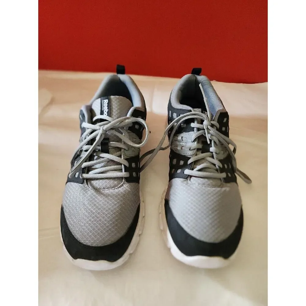 Reebok Men's 10.5 Gray Grey Black Running Shoes